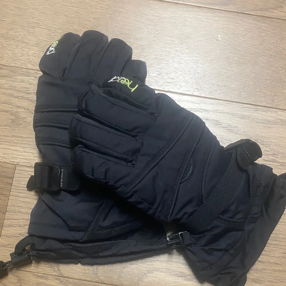 Head Black Kids Ski Gloves